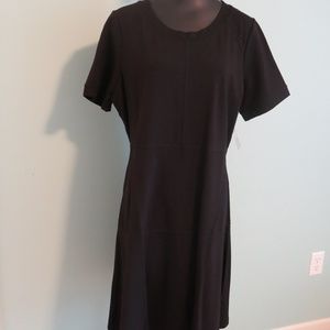 NWT ATHLETA EN ROUTE Dress Black Packable SZ XL